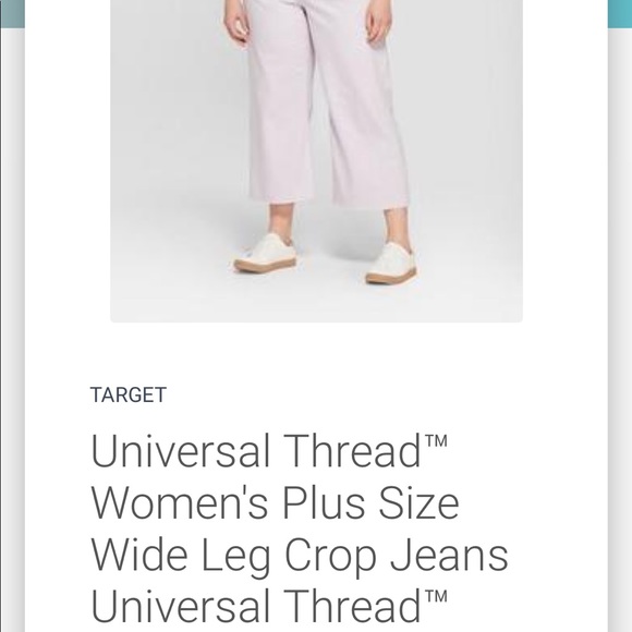 Lilac/Lavender Wide Leg Crop Jean - Picture 1 of 5